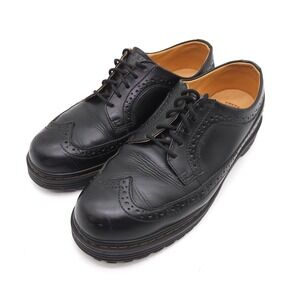 Vintage Skechers (Mens 10.5) Leather Upper Dress Shoes Black‎ Wingtip Oxfords